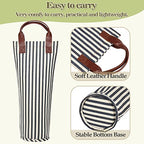 Single Wine Cooler Bag Tote (Blue Stripe)