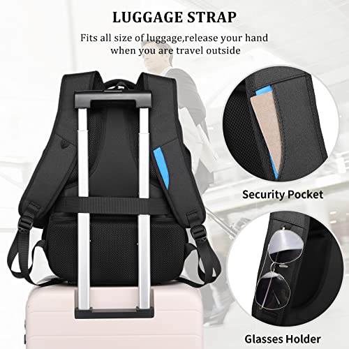 Anti Theft Laptop Backpack (Black / 15.6 Inch)