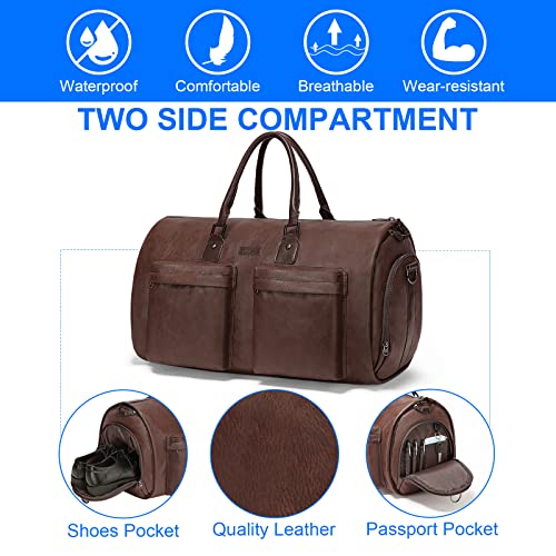 Garment Bags for Travel (A-Dark Brown)