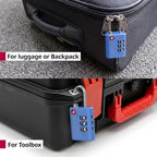 TSA Approved Locks for Luggage. Suitcase Locks with Open Alert Indicator (3 Digit Blue 2 Pack)