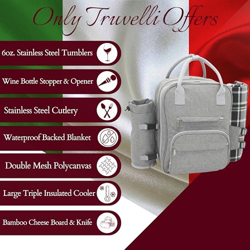 Picnic Backpack for 2 (2 Person / Gray)