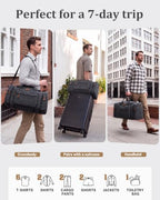 Canvas Duffle Bag (Dark Grey / X-Large-60L (With Toiletry Bag))