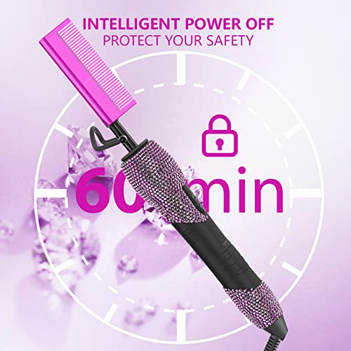 500 hot Comb Electric for Wigs (Purple)