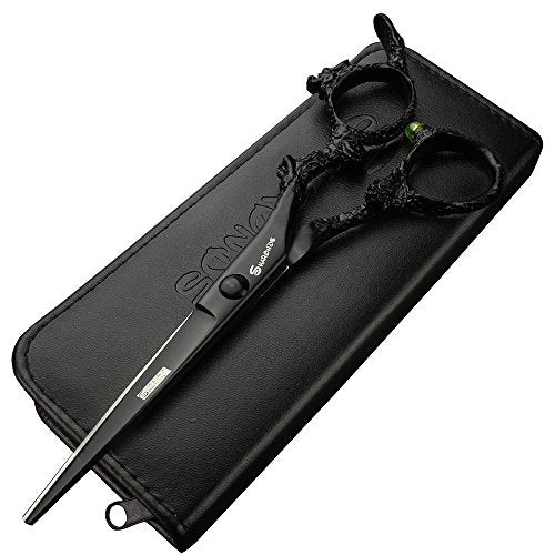 Purple Professional Hairdressing Scissors Hairdresser Hairstylist Cutting Hair & Thinning Hairdressing Scissor (6-inch Flat Shear-a)