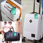 Luggage Tags Privacy Cover ID Label for Travel Bag Suitcase (Aqua Wave)