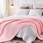 Knitted Weighted Blanket (34-light Pink / 60" x 80" | 15lbs)