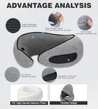 Hat style travel neck pillow (Light Grey)