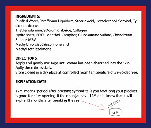 ALFLEXIL Glucosamine Plus Chondroitin Cream with MSM & Collagen