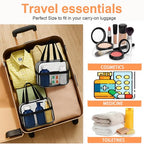 2PCS Small TSA Approved Clear Travel Toiletry Bags for Men Women (2PCS Small)