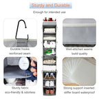 2 Pack Large Sized Hanging Shoe Organizer 10 (Grey - 2 Pack / 2 pack)