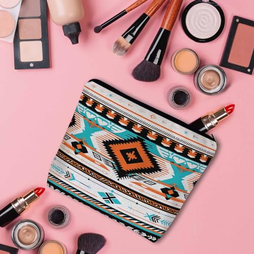 Aztec Cosmetic Bags For Women (9 x 7.1 inch / Aztec)