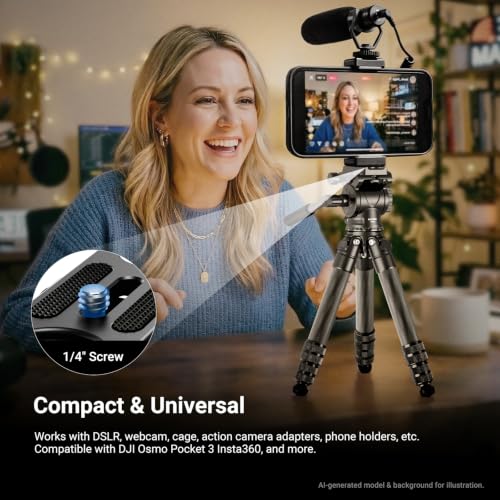 Carbon Fiber Desktop Mini Camera Tripod (TP10)