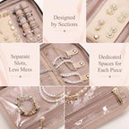 Jewelry Travel Case Organizer for Necklaces (Pink)