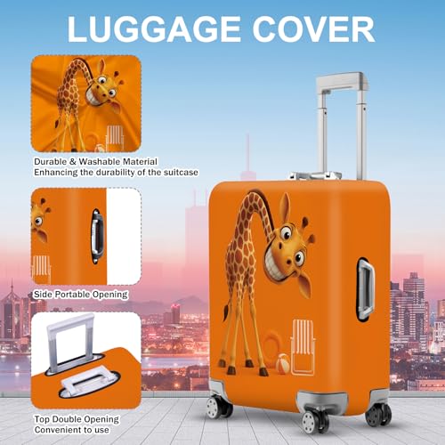 Giraffe Fun Luggage Cover (#39 / L(fits 28-30Inch suitcase))