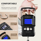 Luggage Scale Digital Suitcase Weighing Fish Portable for Travel (Jet Black)