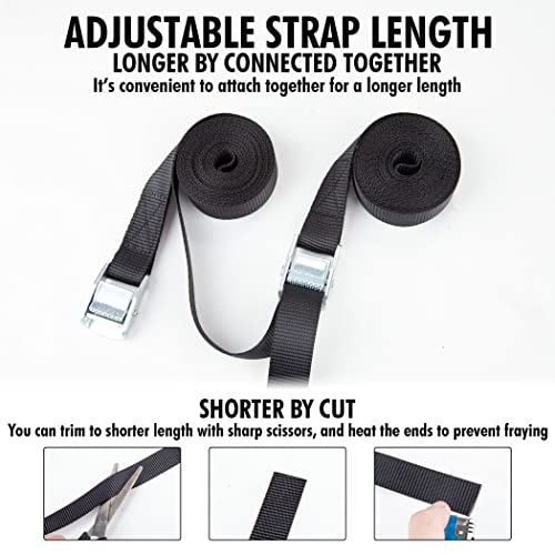 1 in x 12 ft Lashing Straps (12 PK / Black)