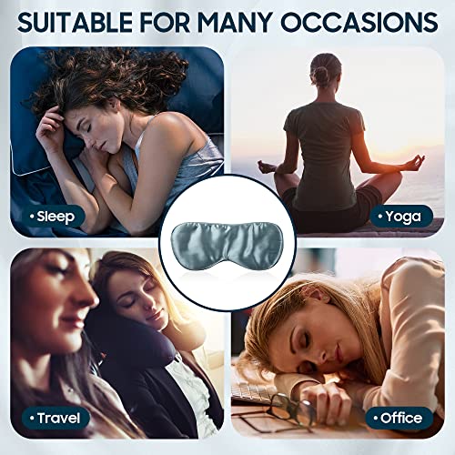 Sleep Mask 100% Mulberry Silk (Misty Blue)