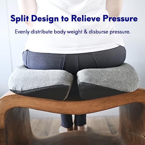 Patented Pressure Relief Seat Cushion for Long Sitting Hours on Office (Wellness Green)