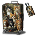 Luggage Cover + Tag (Cats Family / XL)