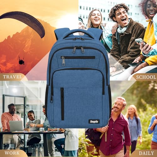 Blue Backpack for Men Women (A6-blue / 15.6 Inch)