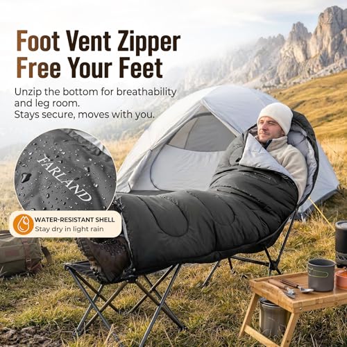 Sleeping Bag for Adults (Dark Grey / 87"x32.7")