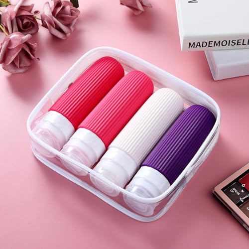 Travel Bottles for Toiletries (3 Ounces / Dark Purple)