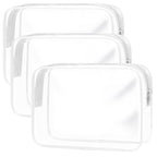 Clear Toiletry Bag, 3 Packs TSA Approved Water resistant Travel Organizer by TRODANCE