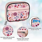 Weekly Travel Pill Organizer Cute Pill Case with 7 Day Pill Box (1 Case + 1 Box / A. Pink 01.)