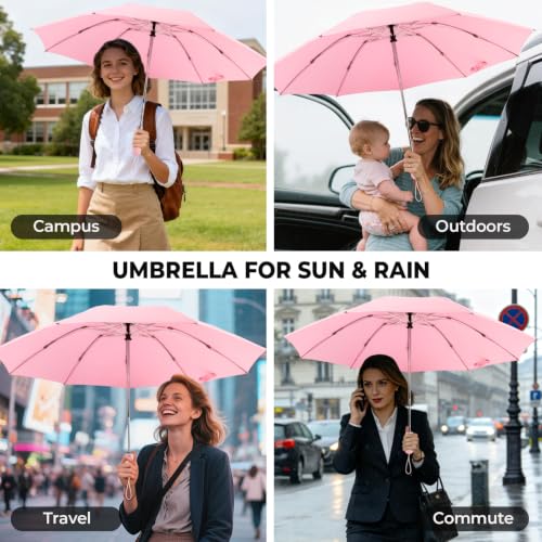 Inverted Umbrella for Rain (Pink / 46 Inch)