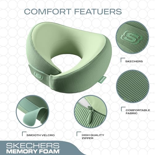 Memory Foam Neck Pillow (Green)