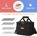 Insulated Lunch Bag (Black / Large)