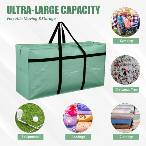 4 Pcs 66 Gallon Extra Large Moving Bags Heavy Duty Storage Bag (66 Gallon / Teal)
