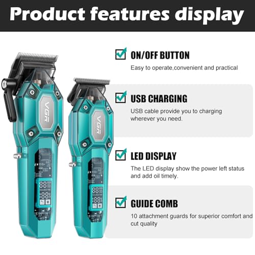 Professional Hair Clippers for Men (Green)