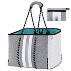 Neoprene Multipurpose Beach Bag Tote Bag (Grey 2 / Large)