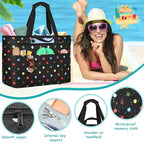 Extra Large Beach Bags for Women (Color Wave Point)