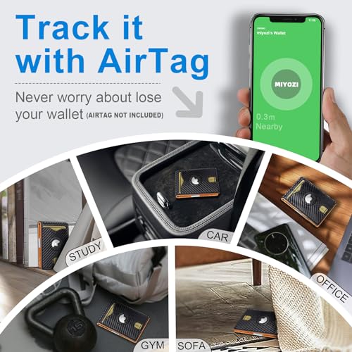 Airtag Wallet for Men (Carbon Black005)