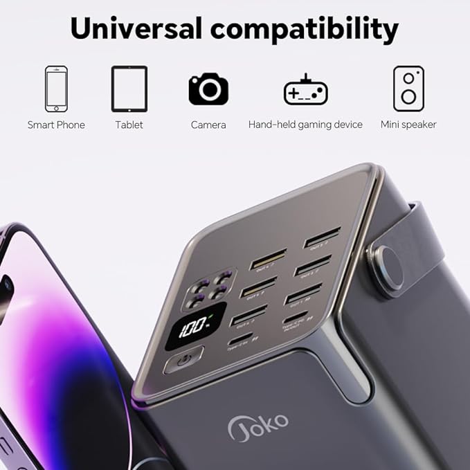 JOKO 70000mAh Power Bank High Capacity 20W PD 3.0 Fast Charging 22.5W Max Large - Image 7