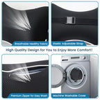 Inflatable Car Neck Pillow for Driving (Black / Medium)