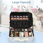 Makeup Case Large Makeup Bag Professional Train Case Travel Cosmetic Organizer Brush Holder Waterproof Makeup Artist Storage Box (Large / Floral Print)