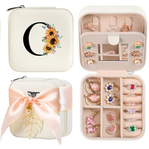 Travel Jewelry Case for Women Girls (white / O)