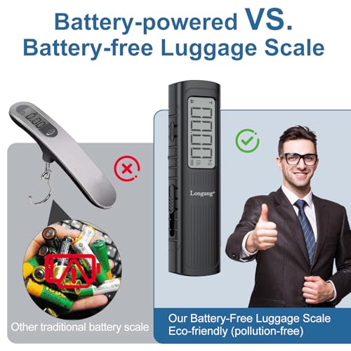 Battery Free Digital Luggage Scale (Black)