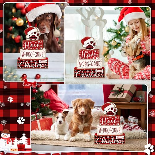 Tiered Tray Decor Set (Christmas Dog)
