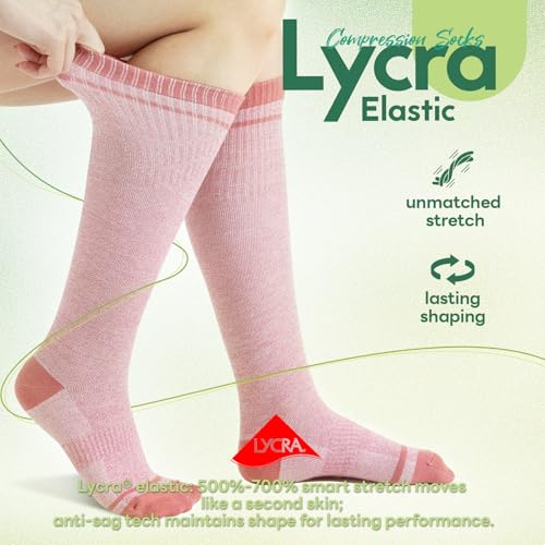Compression Socks Women & Men (Large-X-Large / I12-3pairs (Purple&pink&light Gray))