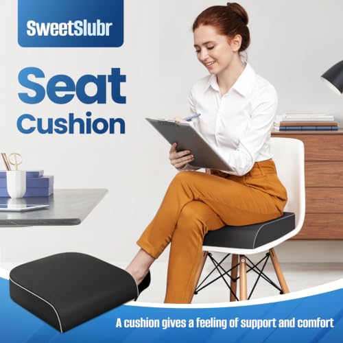 Seat Cushion Chair Pad (Black / 2X-Large)