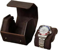 Genuine Leather Watch Roll Travel Case, Vintage Full Grain Leather Hexagon by UPRESYE