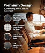 Doctor Recommended Memory Foam Seat Cushion for Office Chairs & Car (Charcoal Black / X-Large)