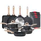 36Pcs Pots and Pans Set Non Stick (36 pcs Grey)