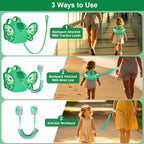 Toddler Harness Backpack Leash (Green Butterfly)
