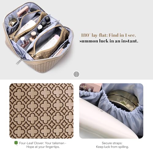 Travel Makeup Bag for Women (M-05Brown)