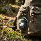 Toprank Leather Keychain Holder Compatible with Apple AirTag (Green)